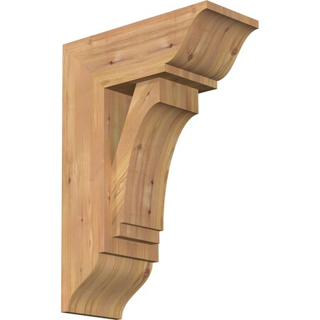 Ekena Millwork Imperial Traditional Smooth Bracket w/ Offset Brace, Western Red Cedar, 7 1/2"W x 18"D x 26"H BKT0806X18X26IMP01SWR